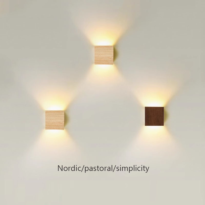Interior Design Japandi - İskandinav Woodencolor Duvar Lambası Led Yukarı