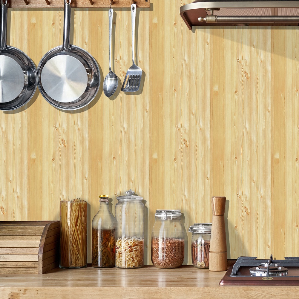 Interior Design Scandinavian - İskandinav Ahşap Desenli PVC Duvar Kağıdı,