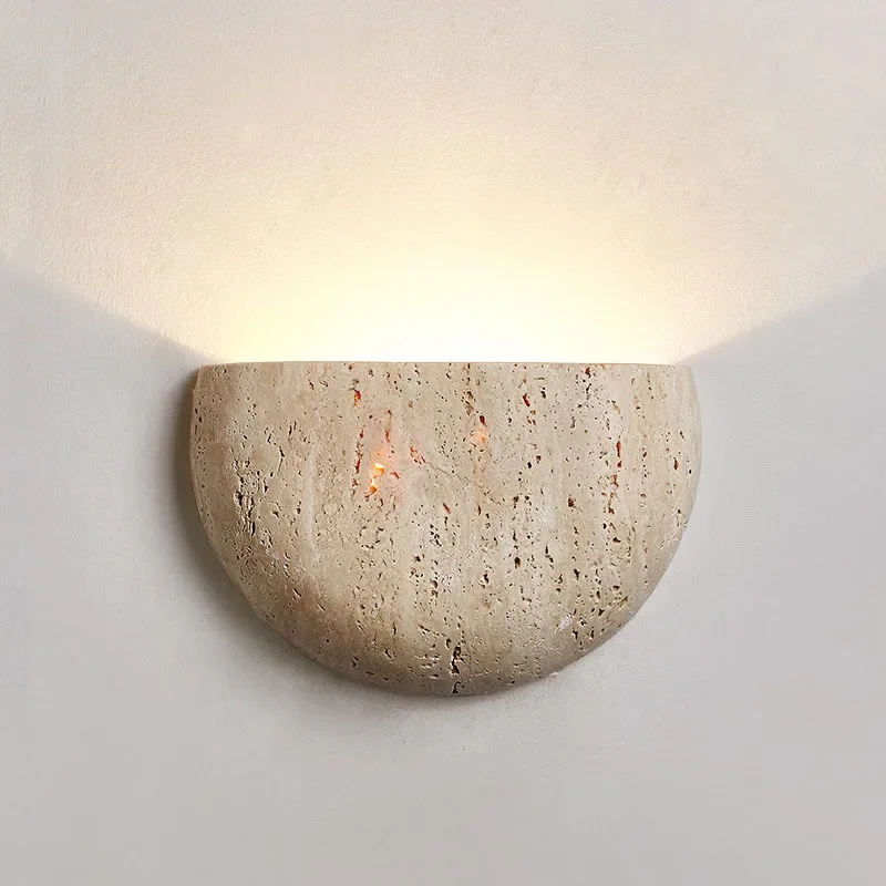 Interior Design Japandi - Wabi-sabi Taş Retro Oturma Odası Duvar
