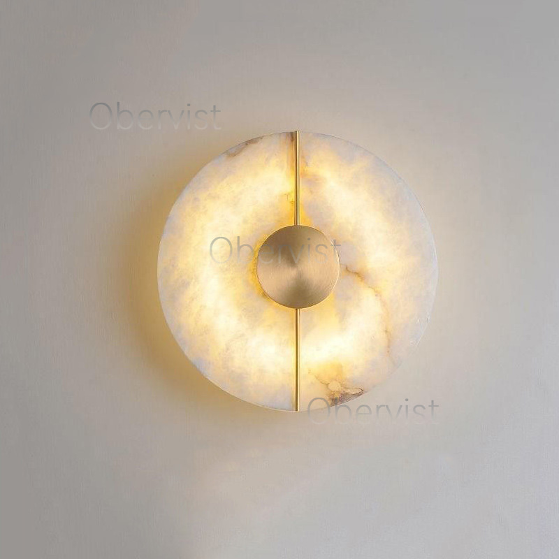 Interior Design Japandi - Modern Lüks Yaratıcı Mermer Duvar Lambası