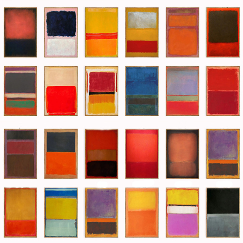 Interior Design Modern - Duvar Dekoru, Mark Rothko Poster Setleri,