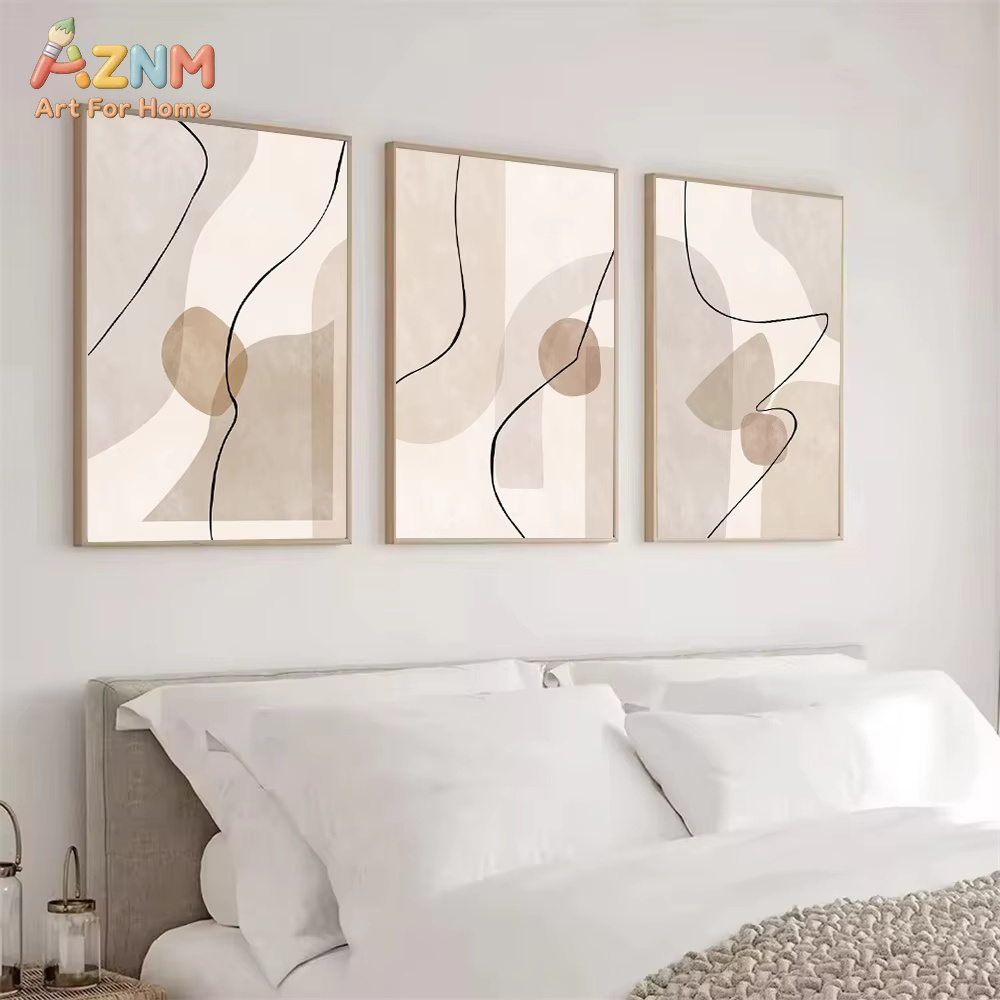 Soyut Bej Geometri Çizgi Duvar - Interior Design Modern incelemesi ve fiyatı