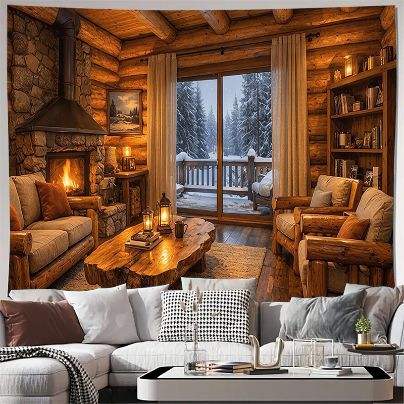 Rahat Ahşap Kulübe Şöminesi İç - Interior Design Modern incelemesi ve fiyatı