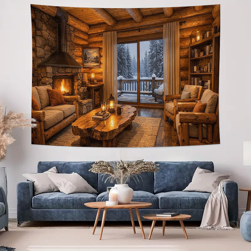 Rahat Ahşap Kulübe Şöminesi İç - Interior Design Modern incelemesi ve fiyatı