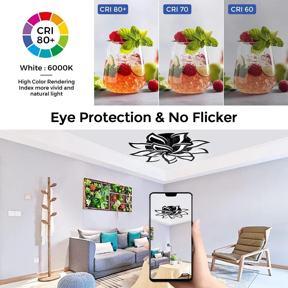 Tasarımcı LED Petal avize otur - Interior Design Of House incelemesi ve fiyatı