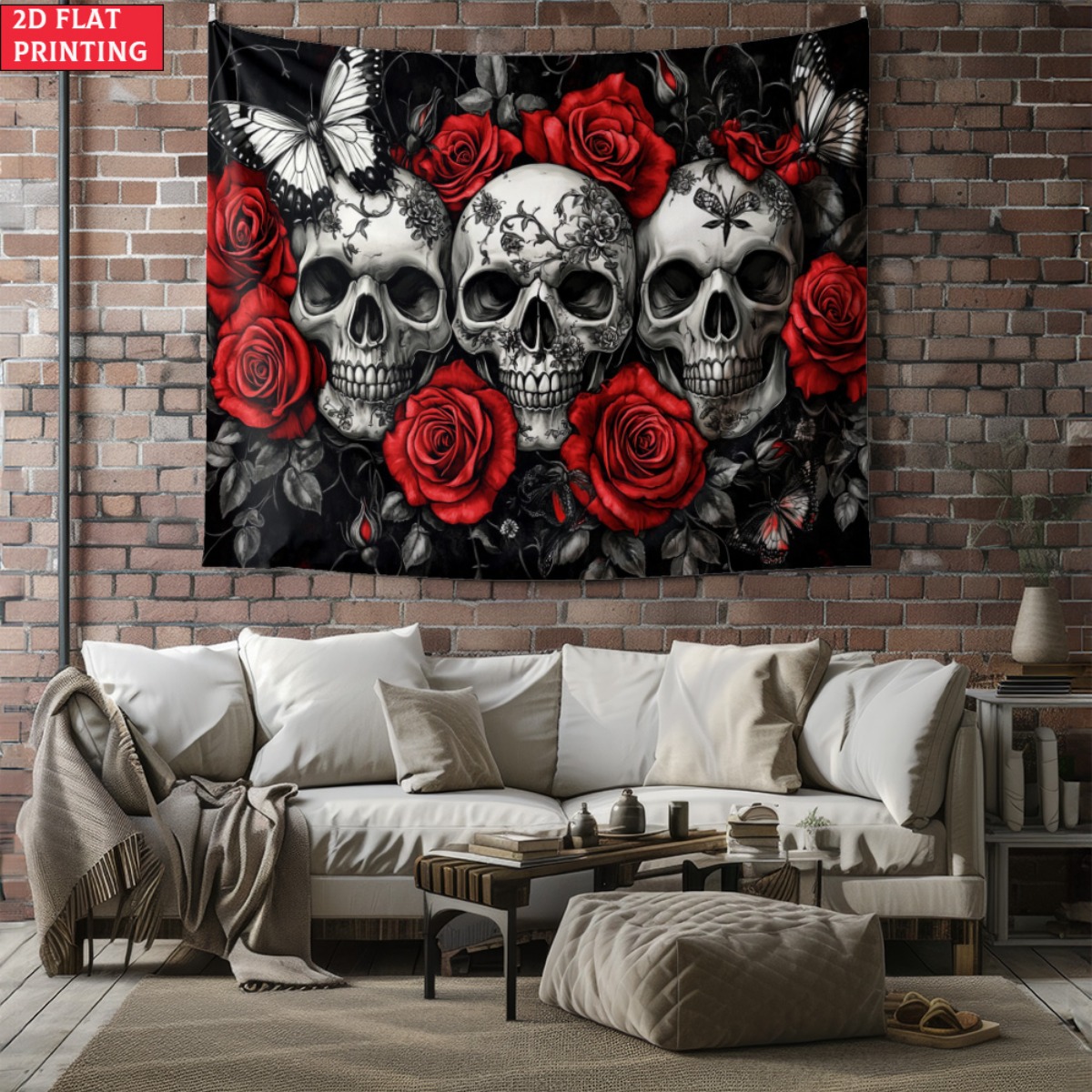 Çerçevesiz Kafatası ve Güller  - Interior Design Modern incelemesi ve fiyatı
